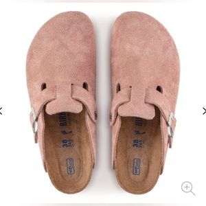 NEW NEVER WORN - Birkenstock Boston Clog Suede Leather - Pink Clay